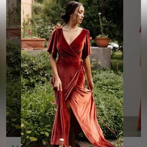 Meghan Velvet Wrap Maxi Dress